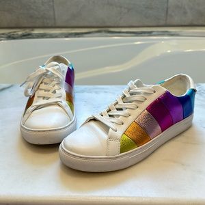 Kurt Geiger London rainbow sneakers size 8, worn once for photoshoot